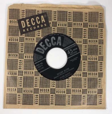 Vintage Decca 45 RPM 7'' Record Clyde McCoy Sugar Blues I've Found A New Baby