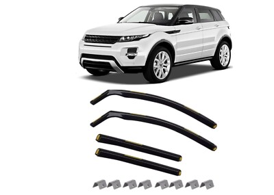 Window Visor Wind Deflector with clips 4dr RANGE ROVER EVOQUE 2011 TO 2018