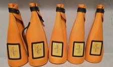 Lot Of  5 Veuve Clicquot Brut Champagne Ice Jacket Carry Case Insulated Bottle 
