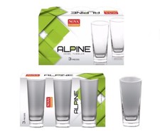 SET OF 3 TUMBLERS GLASSES DRINKING 280ML HIGHBALL STYLE GLASSWARE JUICE PARTY AL