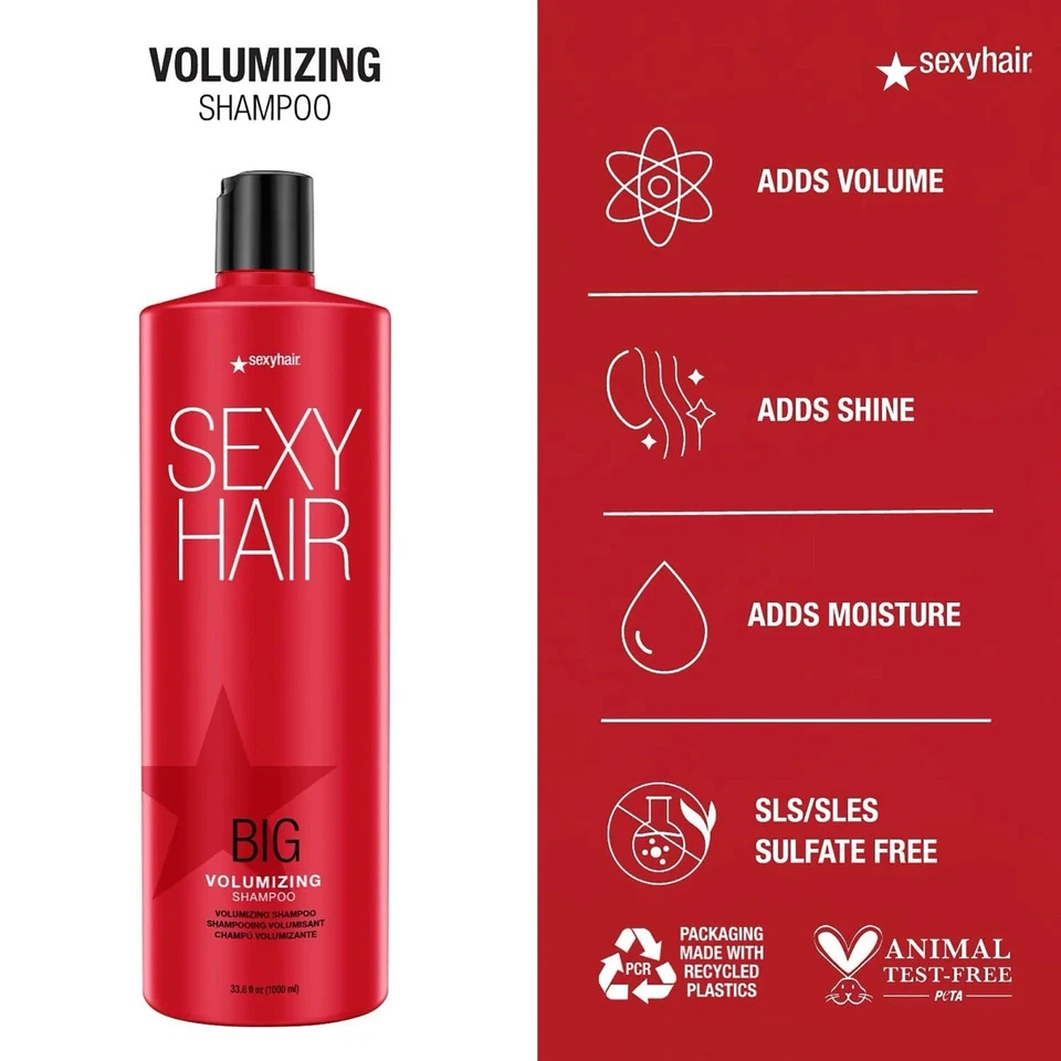 Lote de 4 champúes y (2) acondicionadores grandes y sexys voluminizadores 25 oz dúo Foto 2 de 2