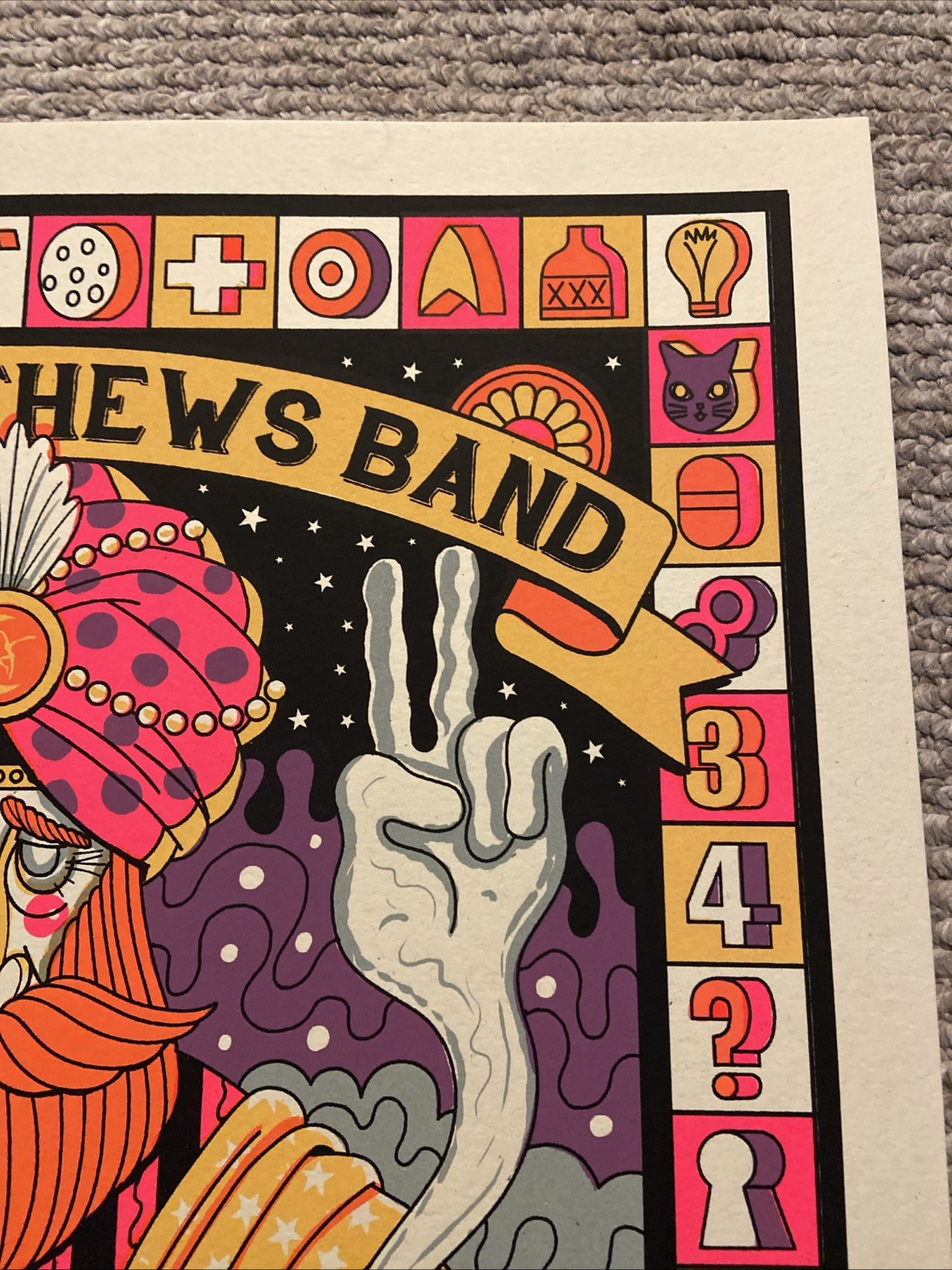 DAVE MATTHEWS BAND POSTER 6/21-22/2024 Alpine Valley WI. Ltd Ed #926/1275 UV Ink