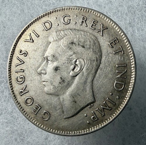 RARE Beautiful 1944 Canada 50 Cent (Silver) KM 36