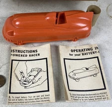Vintage 1940's Battery Operated Hard Plastic Racer Car 6” long