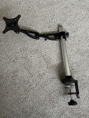 Insignia NS-PMM6120 Single Monitor Desk Mount Articulating Arm Silver/Black 18lb