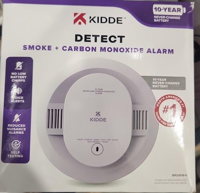 Kidde 30CUD10-V DETECT Smoke + Carbon Monoxide Alarm Open box