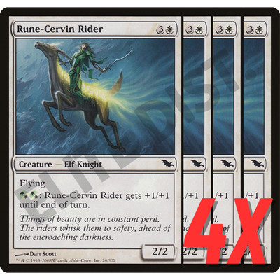MTG Rune-Cervin Rider (Shadowmoor) 20/301 (NEAR MINT) (4X)