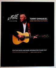 Tommy Emmanuel Maton Guitars Promo Advertisement Flyer Music Australia