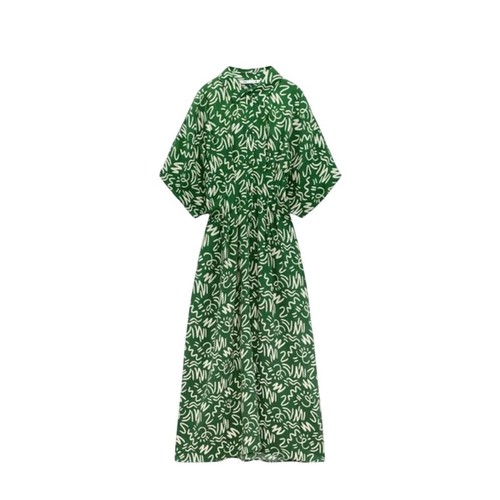 Zara Dress Womens sz M Medium Elora Green Maxi Short Sleeve NWT! - Picture 9 of 9
