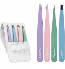 Cliganic 4pc tweezers set multi use