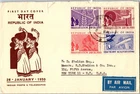 India 1950 Inauguration Day Series FDC / Small Top Tear / Opened - L43349