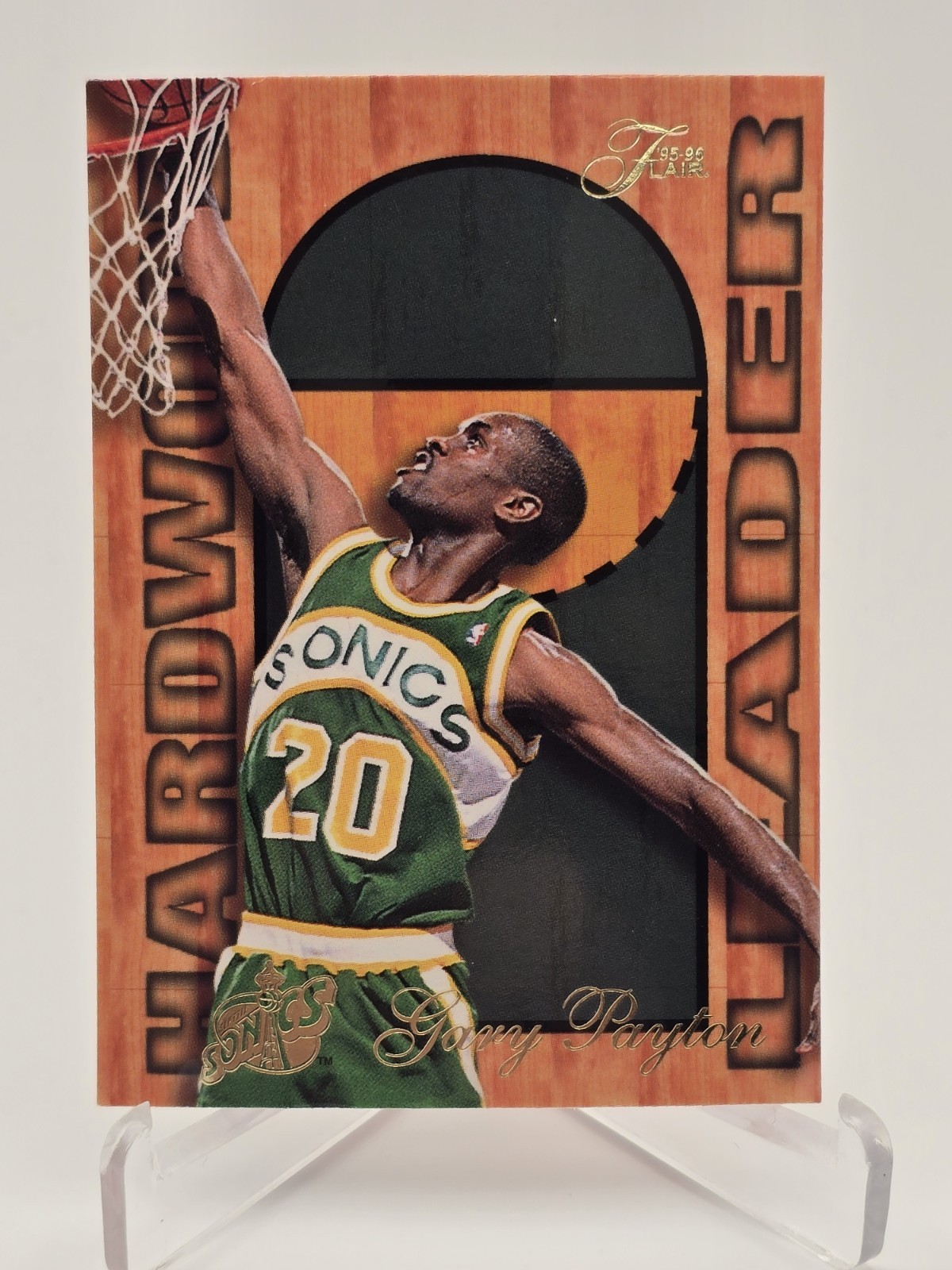 1995-96 Fleer - Flair Hardwood Leader Gary Payton #25