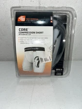 Shock Doctor Core Compression Mens M Shorts 32-34 Bioflex L Cup Gel Perimeter