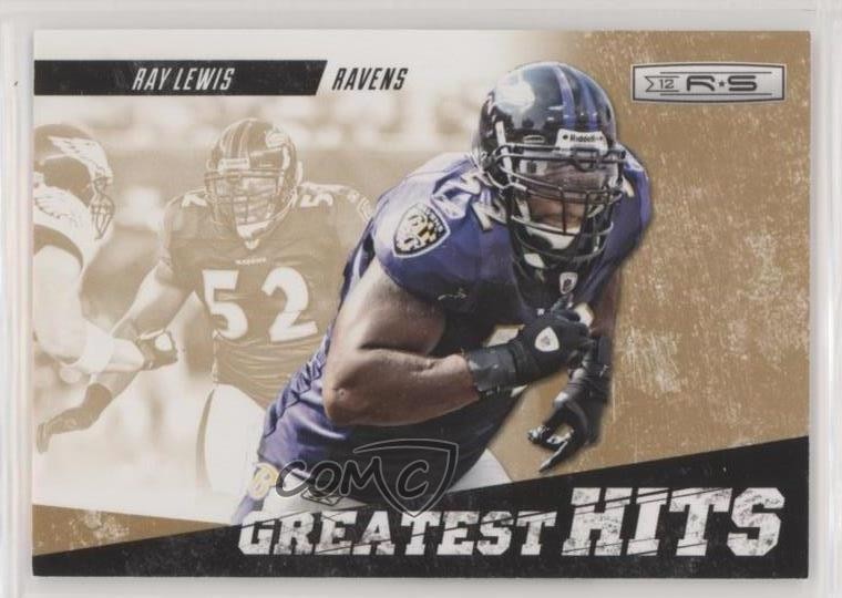 2012 Panini Rookies & Stars Greatest Hits Gold 322/500 Ray Lewis #2 HOF 2r8