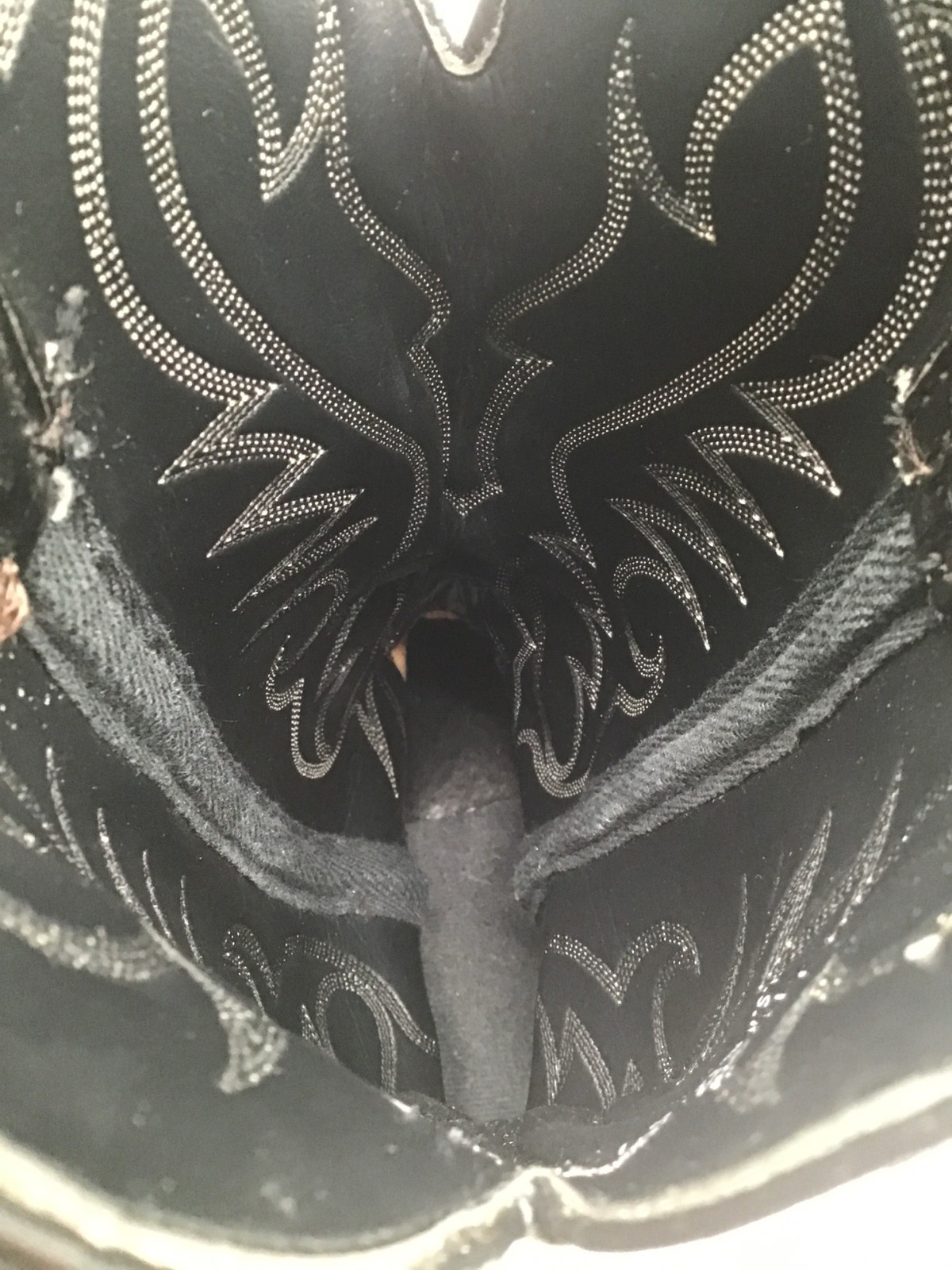 Laredo Men's 7D Black Leather & Python Print Cowb… - image 9