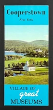 1960s Cooperstown New York Museums Recreation Guide Vintage Travel Brochure NY