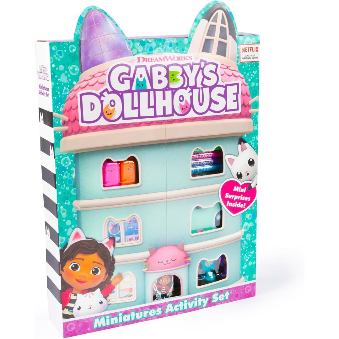 Gabby's Dollhouse Miniatures Activity Set Playset for Girls