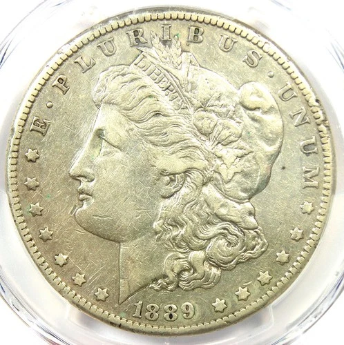 1889-CC Morgan Silver Dollar $1 Carson City Coin - Certified PCGS XF Detail (EF)