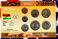 Littleton World Coin Set Mauritius UNC 2000-2009 10 Rupees 2000 20 Rupees 2007*
