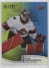 2021-22 Upper Deck Allure Rainbow Green Blue 287/299 Filip Gustavsson #R-29 0i6