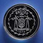 1974 BELIZE  Long-tailed HERMIT BIRD Proof Silver 10 Cents Coin Mintage: 31,000 — photo 3