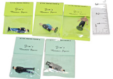 5 Figures, O O27 Gauge, USA Made, Pewter Metal, Stock #26201, Painted