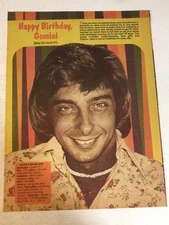 1970s Barry Manilow Vintage Magazine Article One Page ART4