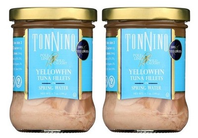 Tonnino Yellowfin Tuna Fillets in Spring Water 2 Pack