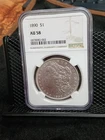 1890  Morgan Silver Dollar $1 NGC AU 58  TP-10847