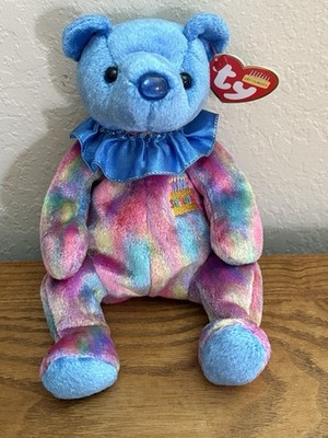 TY Beanie Babies September Birthday Bear with Sapphire Nose 2001