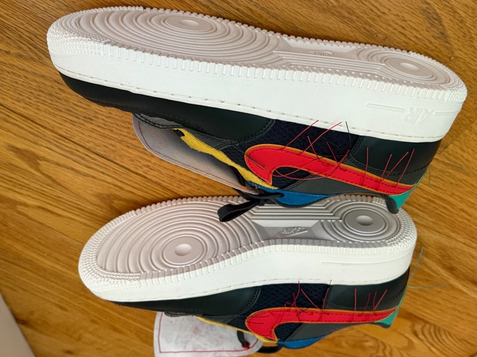 NIKE AIR FORCE 1 LOW BHM "BLACK HISTORY MONTH" GRIS/ROJO TALLA HOMBRE 10 NUEVO sin caja Foto 4 de 4