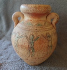 Vintage Pottery Clay Vase w/ Handles, Southwestern Style — photo 1
