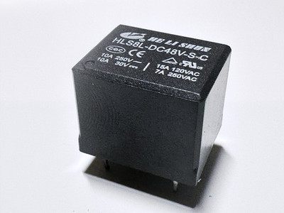 HLS8L-DC48V-S-C HE LI SHUN PCB Power Relay 48VDC SPDT 10A 250VAC/30VDC 5-Pin