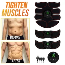 EMS Abdominal Muscle Toning Trainer ABS Stimulator Toner Fitness Gym Belt 6 Mode