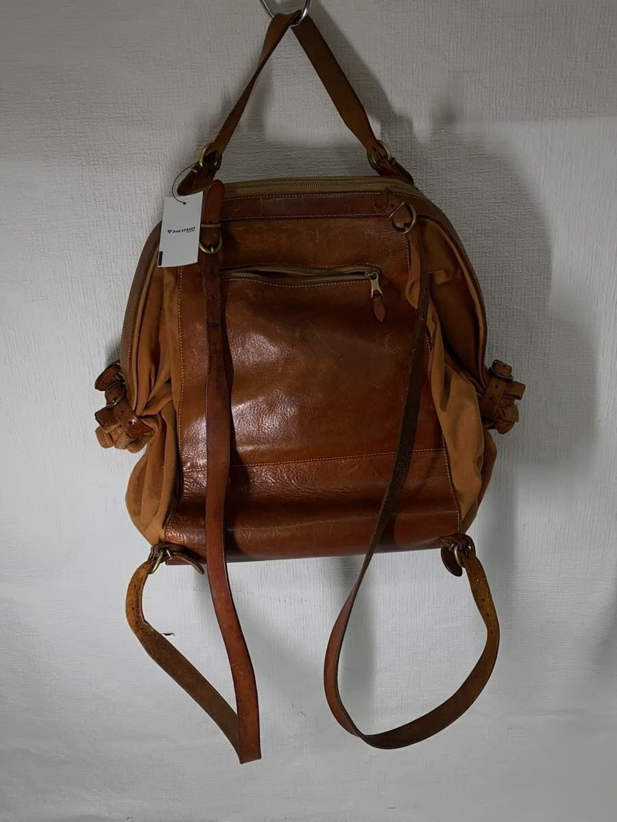 IL BISONTE Leather Backpack, CML, Solid Color - image 3