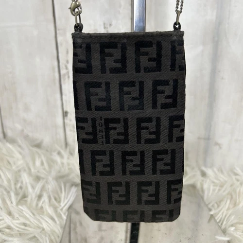 Collana Fendi Zucca Zucchino Nera Piccoli Accessori Lucchetto Logo Us