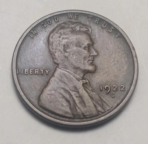 1922 D Lincoln Cent Fine + Condition F +