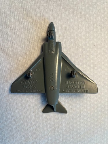 Vintage Dinky Toys Gloster Javelin 735 aereo Inghilterra Meccano - Foto 3 di 6