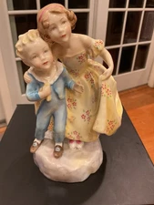 Royal Worcester 1930’s Figurine 3149 "Sister" By F. G. Doughty Yellow dress RARE