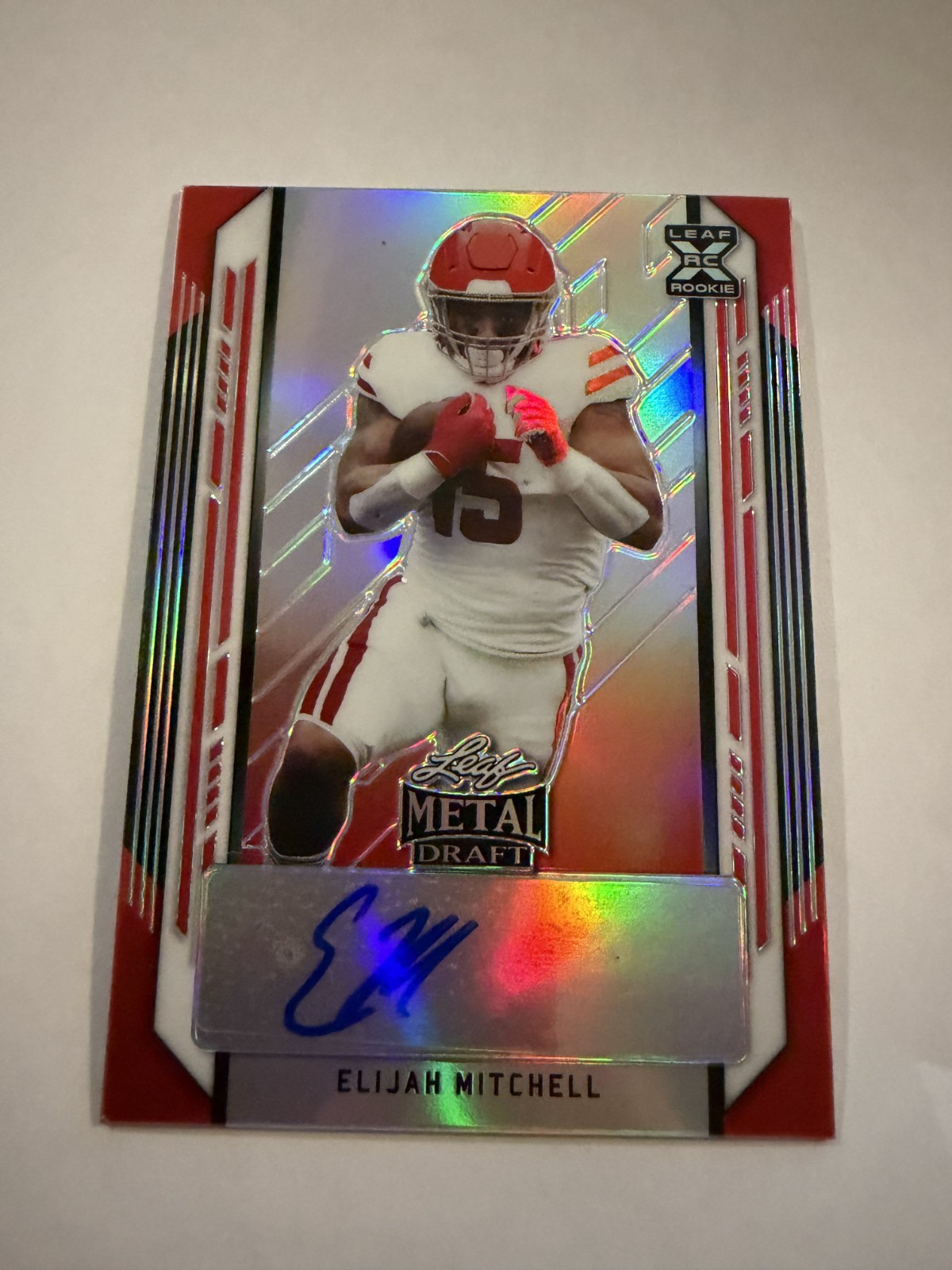 Elijah Mitchell Leaf Flash Autographs #EM1 Base