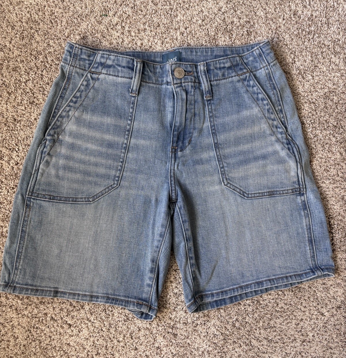 Jag Jeans Safari Shorts Size 2 High Rise Stretch Denim 6