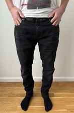SAINT LAURENT MENS SIZE 33 BLACK DENIM SLIM JEANS D02 M/SK-LW