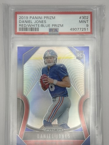 Daniel Jones [Red, White, Blue Prizm] #302 2019 Panini Prizm card
