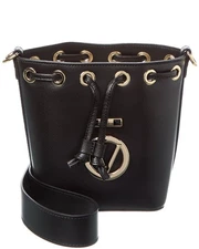 Valentino By Mario Valentino Jules Bonbonniere Leather Bucket Bag Women's Black