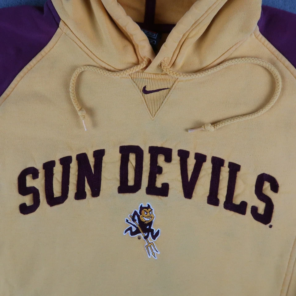 Vintage Nike Arizona State Sun Devils ASU Crewneck Hoodie Mens M Center Swoosh - Image 4 of 4