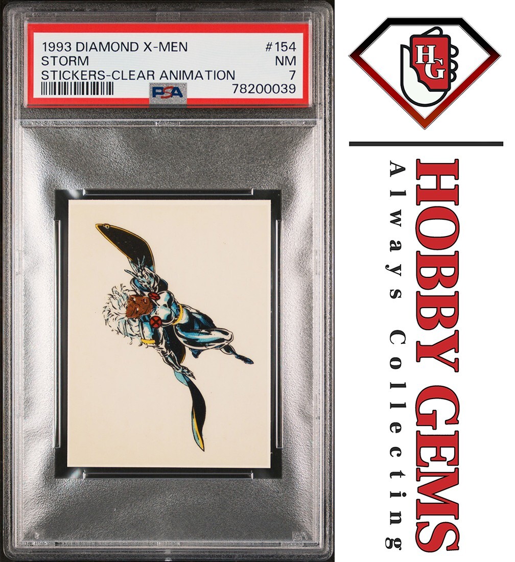STORM PSA 7 1993 Diamond Marvel X-Men Clear Animation Sticker #154 C1