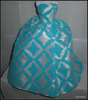 DRESS BARBIE DOLL MATTEL WINTER VELVET BLUE /& SILVER BALL EVENING GOWN ACCESSORY
