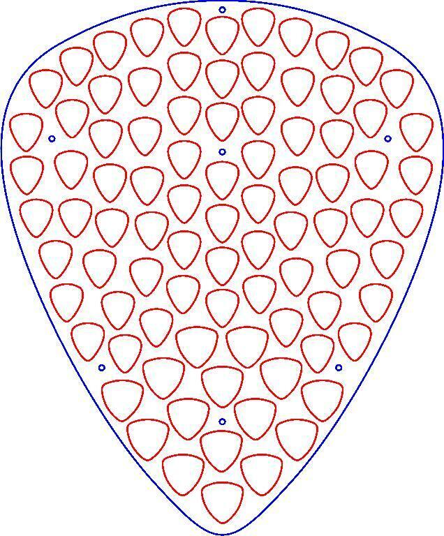 Guitar Pick 88 collection display - Custom Laser cut wall Guitar Pick 88 collection display - Custom Laser cut wall