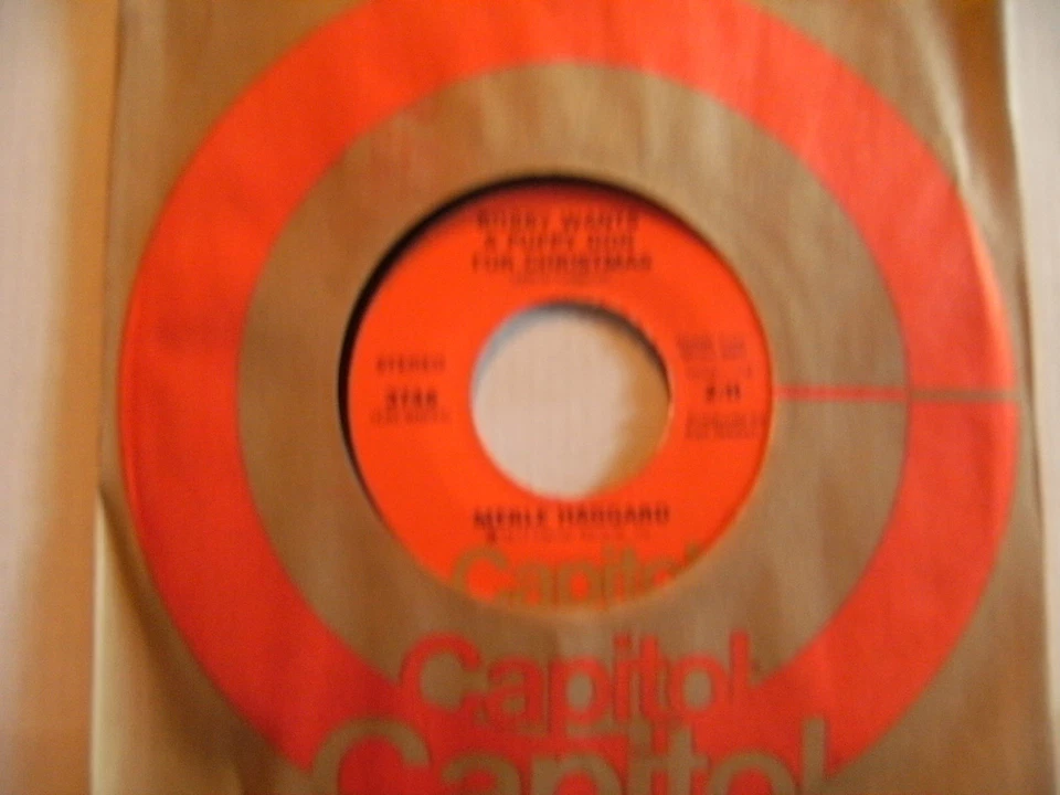 MERLE HAGGARD Bobby Wants a Puppy Dog for Christmas/If we make it through Dec NM - Image 3 of 3