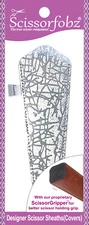 SCISSORFOBZ Designer Scissors Sheath Cover Single large Modern Metallic Silver
